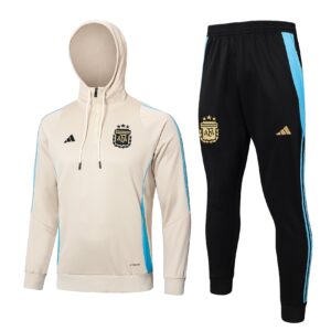 Argentinië 2024 Zwart en beige trainingspak