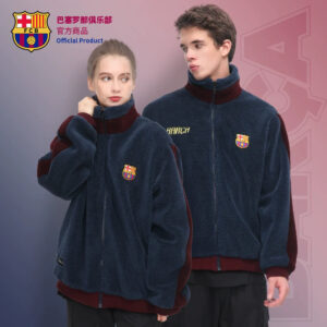 Barcelona Club Barcelona Autumn and Winter Couple Polar Fleece Thickened Sports Jacket Guarantee