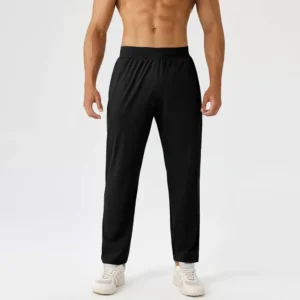 Slim Fit Breathable Joggers - Black